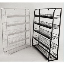 과자 빵 간식 편의점 마트 철제 4단 진열대 펜트리 Y226, 가격표시 쫄대 있음, 1개, 그레이