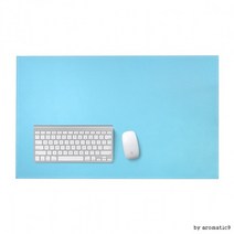 HKS 심플컬러 양면 가죽매트 데스크패드 102573, 그레이, 1개