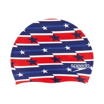 스피도 Speedo 남성 여성공용 실리콘 수영모자 수모(블루) 가성비 추천 미국직구, Rad White Blue