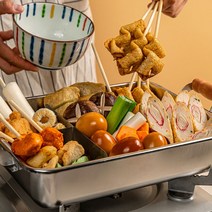 우드 핸들 사각 스텐 오뎅 냄비 어묵팟, 단품