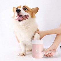 PET 강아지 발 세척기 반자동 발닦이 실리콘 세척컵 강아지 산책 발씻기 발닦기 발세척 자동 컵 반려, 01발세척-핑크, 본상품선택