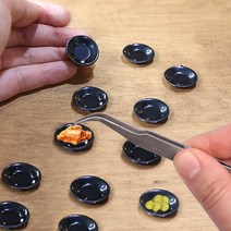 미니를사랑하는사람들 미니어처 블랙 그릇 18종 모음전(16시까지 당일발송) 미니어쳐, 11번미니라운딩접시(5개)