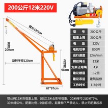 호이스트 리프트 크레인 시공 소형 전기 하수구 전동 로프 휴대용 건축 자재, 220V200kg 12m  강화 13장 세트
