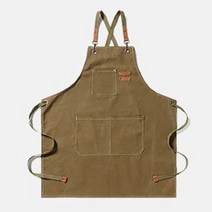 CRAYON 캔버스앞치마 바리스타 데님 카페 미용 공방 식당, 1-5. 브라운