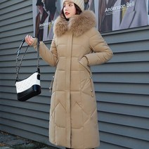 [랜덤플레이] 후드 럭셔리 미디 패딩 자켓
