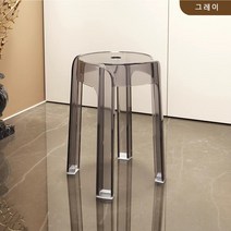 투명 아웃도어 실내 다용도 플라스틱 의자 2p 그레이 투명, 그레이 2p