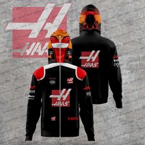 남자점퍼F1 남성용 2022 스포츠 탑 F1 레이싱 Hass 팀 익스트림 팬 저지 풀 지퍼 재킷 빅 에디션 의류 후드티