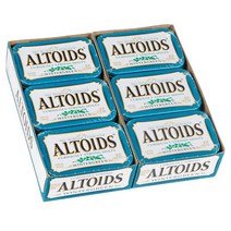 ALTOIDS Wintergreen Mint Candy 미국 알토이즈 윈터그린 민트 캔디 1.76oz 56g 6개입 2팩, 2개