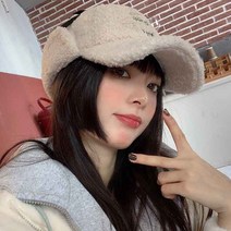 뽀글이 후리스 귀달이 캡모자 여성 겨울 모자