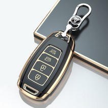 자동차키커버 bmw520키케이스 벤츠e220키홀더 패션 TPU 자동차 키 고리 케이스 커버 현대 i30 Ix35 코나, 08 black buckle