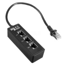 RJ45 남성 3 여성 포트 네트워크 익스텐더 케이블 분배기 LAN 이더넷