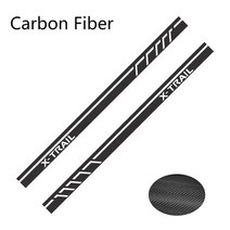 닛산 x-trail diy 자동 비닐 필름 스타일링 데칼 자동차 장식 자동차 튜닝 액세서리에 대한 2pcs 자동차 측면 줄무늬 스티커, 탄소 섬유