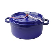 6색상 staub 스타우브 24 인덕션 무쇠 주물 솥 양수냄비 24cm 집들이선물, 그러데이션 블루 24cm, 상세페이지 참조