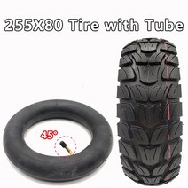 스노우타이어 10 인치 타이어 10X3.0 80/65-6 255X80 Kugoo M4 듀얼트론 빅터 럭셔리 이글 스피드웨이 4 제로 10X 전기 스쿠터 미니 모터용, [04] 255X80 with Tube 45
