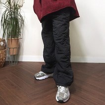 퀼팅 누빔 밴딩 조거팬츠 블랙.앞머리