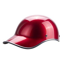 야구 볼 하드볼 야구공 야구 모자 스타일 오토바이 하프 헬멧 안전 카페 레이서 쵸퍼 스쿠터 페이스 빈티지, 05 빨간