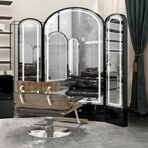 미용실경대 온라인 연예인 이발소 jingtail 헤어 살롱 특별 가벼운 이발 거울 미용실 싱글 더블 3 면 바닥 m, 4.210X79CM