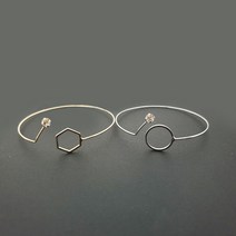 클레이앤데코 오픈프레임 팔찌, 육각 골드