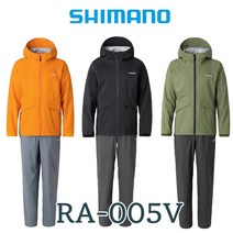 시마노 RA-005V 우의 비옷 레인수트 블랙, 블랙 M