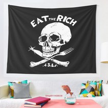 스티커사진기계Patti Smith Eat The Rich 티셔츠 스티커 후디 마스크 태피스트리 벽걸이 거실 침실 장식, 04 200x150cm