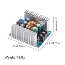 DC-DC 벅 컨버터 스텝 다운 모듈 정전류 LED 드라이버 전력 전압 전해 커패시터 300W 20A, 한개옵션0