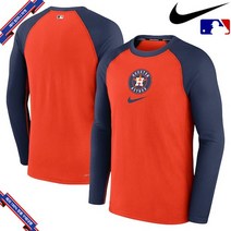 [미국정품] 나이키 MLB 휴스턴 애스트로스 Authentic Collection Game Raglan Performance Long Sleeve - Orange 911118