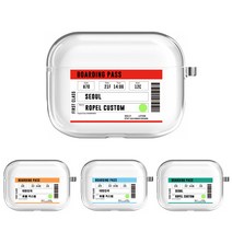 에어팟 3세대 보딩패스 바코드 이니셜 각인 주문제작 케이스, 06. 커스텀 보딩패스 딥블루, 애플 에어팟 3세대 케이스