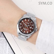 세이코 알바 아날로그 남성용 브라운 패션 손목 시계