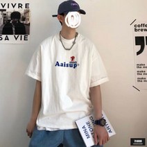 가바바 남성 반팔티 청바지와 입기 예쁜 오버핏 반팔 티셔츠 G52085