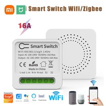Xiaomi-Mijia 스마트 스위치 Minin Wifi/Zigbee 무선 DIY 조명 10/16A 홈 컨트롤 w/Tuya 라이프 Alexa Goo, 01 Zigbee16A