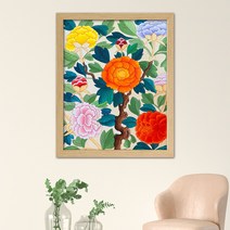 나봄갤러리 부귀모란도 모란그림 모란액자, 3.내츄럴 액자