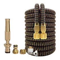 점적 호스 테이프 황동 노즐 고압 물총 정원 세트 확장 가능한 매직 세차 플라스틱 파이프 조정 가능한 급수 관개 도구, 150피트, h10