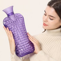 수족냉증 온찜질기 전기 찜질팩 복부 온열기2000ML 큰 관개 뜨거운 물 주머니 자궁 경부 베개 압축 목 어깨, 02 purple