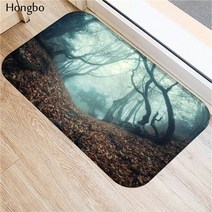 멍석 매트 돗자리 마당 볏짚 서예 원형 윳놀이 멍석 Hongbo 현대적인 스타일의 숲 풍경 인쇄 카펫 미끄럼 방지 바닥 야외 깔개 패션 현관