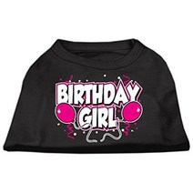 Mirage Pet Products 14-Inch Birthday Girl Screen Print Shirts Large Black, 1