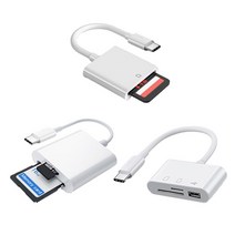 C타입 젠더 SD카드 아이패드 카메라 메모리 태블릿 SD 리더기 맥북 스마트폰 OTG, C타입 3in1 OTG 리더기