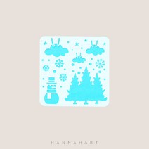 스텐실도안 SX-6호 눈꽃