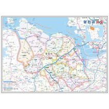 나우맵 당진시지도 코팅 - 충청남도 도로 행정 우리나라 전도