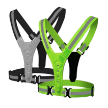 LED 점멸 안전조끼 블랙색상 야광반사 도로공사 환경미화 안전확보, 1개