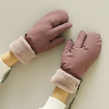 삼지장갑 스노우보드 스키 장갑 스노 보드 스케이트 벙어리 따뜻한 쿨 조수 터치 스크린 사이클링 찬 바람 방수 버전 세 손가락 여성 겨울 플러스 벨벳 목 보라색, 하나의 크기는 모두 맞는, 보라색 (좋은 패션 색상)