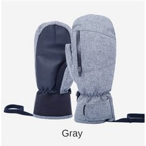 2인용 등받이 눈썰매 튜브 나무 눈썰매 남자 여자 겨울 스키 스노우 보드 수 터치 스크린 방수 열 두꺼운, [03] Gray, [01] M