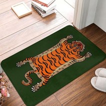 호랑이 러그카페트 발매트 욕실 원룸인테리어 캠핑 거실 주방 부엌 현관 발매트 대호대운 타이거 아기방 꾸미기 소품 91