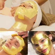 골드테라피 뷰티 피부용 24K 금박지, 9.33cm 10장