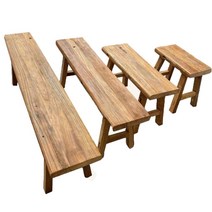 빈티지 고재벤치 원목 스툴 의자 나무 긴의자 레트로 카페 인테리어 통나무 옥외 야외, 04.120x26x45(LWH)