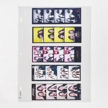 하이하바 3공 5포켓(22.5x29.6) 바인더 속지 10매 (필름 4컷사진 북마크 보관)