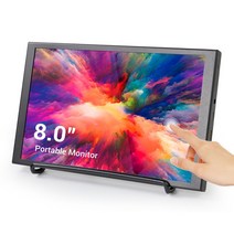 산업용 터치스크린 8 인치 모니터 HDMI 휴대용 LCD 디스플레이 노트북 PC 내장 라즈베리 파이 게임 콘솔 1280x800, Non-touch screen