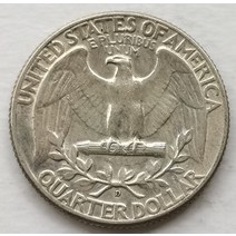 #25 90% 고은판 미국 1964 25 센트 은화 기념주화 기념동전 희귀주화 대박기원선물
