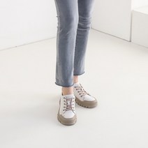 발편한 통굽 키높이 레이스업 워커 4cm