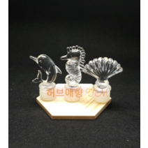 허브애향 뚜껑 3종 (돌고래 해마 조개) 디퓨저DIY세트, 해마모양
