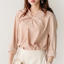[드레스날다] 깔끔한 이미지 브이넥 꼬임 블라우스(bl564)